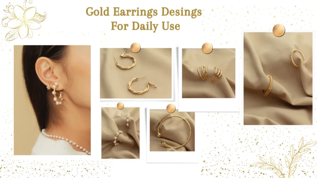 Gold Earrings Designs For Daily Use
